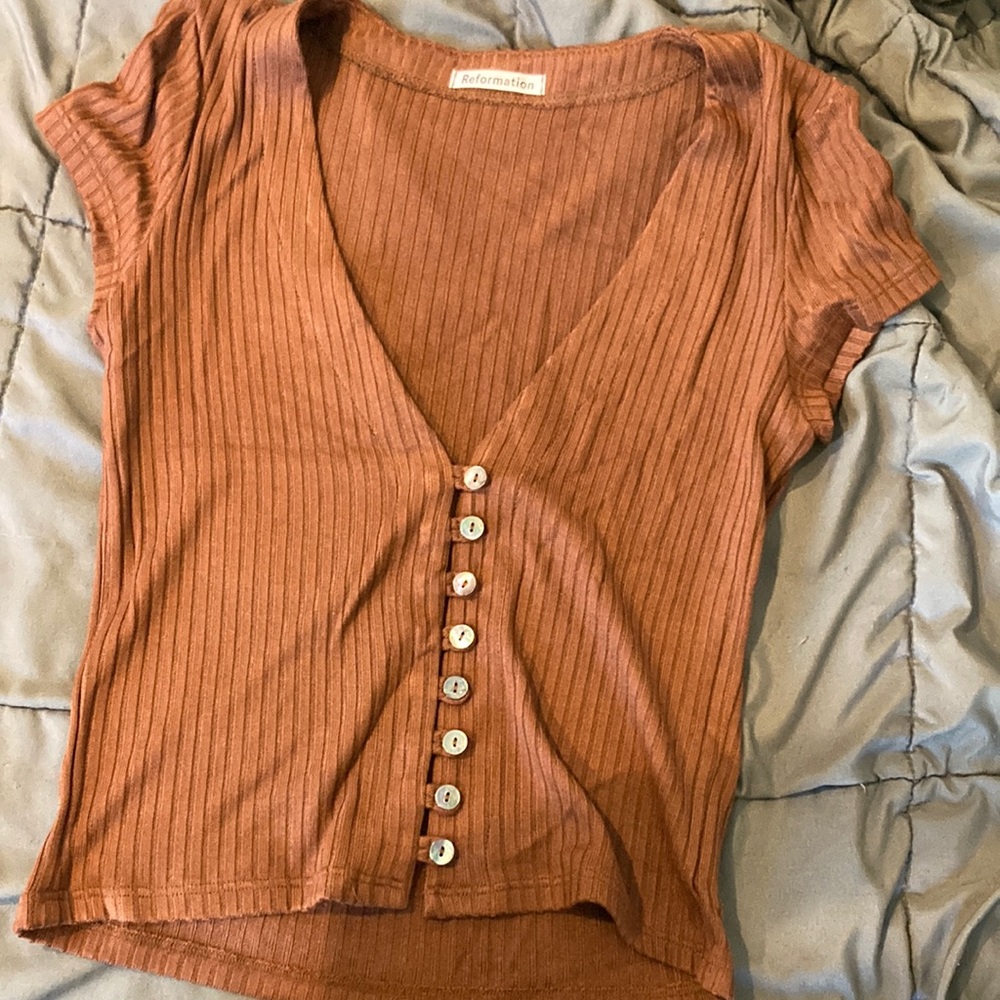Reformation Brown Top